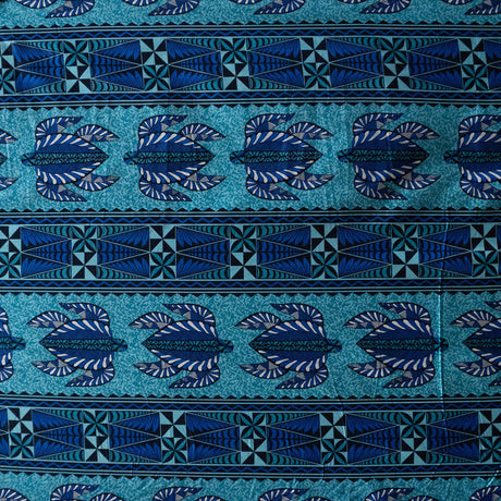 Tonga Sea Turtles Peachskin Fabric - Polynesian Floral Sea Turtles, 44/45" Width (1 Yard)