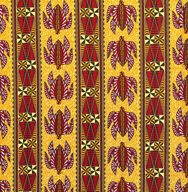 Tonga Sea Turtles Peachskin Fabric - Polynesian Floral Sea Turtles, 44/45" Width (1 Yard)
