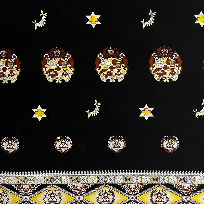 Cotton Barkcloth Tonga Seal Double Border Fabric