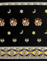 Tonga Seal Double Border Light Barkcloth Fabric - Traditional Tongan Seal, Double Border, Light Barkcloth, 36" X 45" (1 Yard)