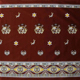 Tonga Seal Double Border Light Barkcloth Fabric - Tongan Seal Double Border, Light Barkcloth, 36" X 45" (1 Yard)