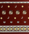 Tonga Seal Double Border Light Barkcloth Fabric - Tongan Seal Double Border, Light Barkcloth, 36" X 45" (1 Yard)
