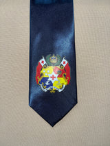Tonga Seal Tie Polyester Fabric - Tongan National Seal, 56" Length, 3.5" Width (1 Tie)
