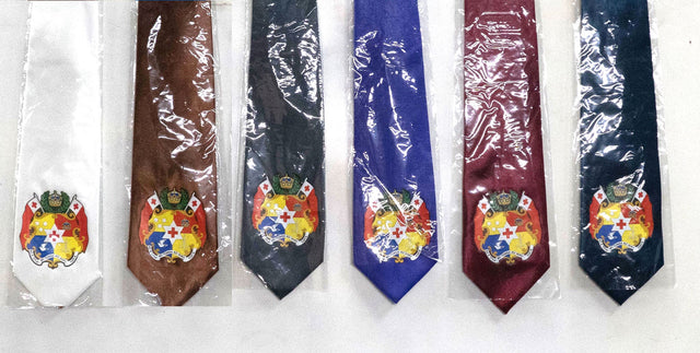 Tonga Seal Polyester Fabric - Tongan Seal Print, 56" Length, 3.5" Width (1 Tie)