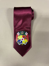 Tonga Seal Tie Polyester Fabric - Tongan National Seal, 56" Length, 3.5" Width (1 Tie)