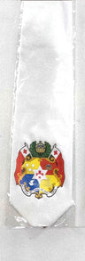 Tonga Seal Tie Polyester Fabric - Tongan National Seal, 56" Length, 3.5" Width (1 Tie)