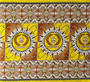 Cotton Barkcloth Tongan Seal Double Border Fabric