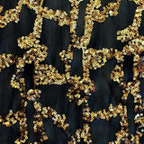 Toni Stretch Mesh Sequin Polyester Fabric - All-Over Sequin Mesh, 58/60" Width, 92% Polyester 8% Spandex, 1 Yard