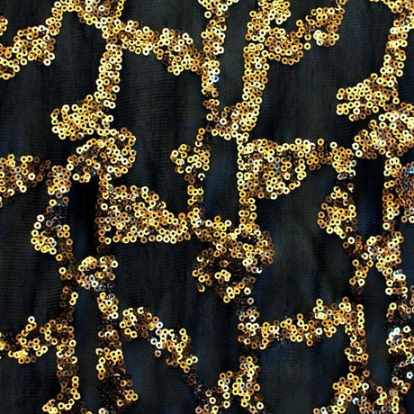 Toni Stretch Mesh Sequin Polyester Fabric - All-Over Sequin Mesh, 58/60" Width, 92% Polyester 8% Spandex, 1 Yard