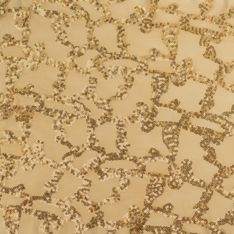 Toni Stretch Mesh Sequin Polyester Fabric - All-Over Sequin Mesh, 58/60" Width, 56" Usable Width, 208 GSM (1 Yard)