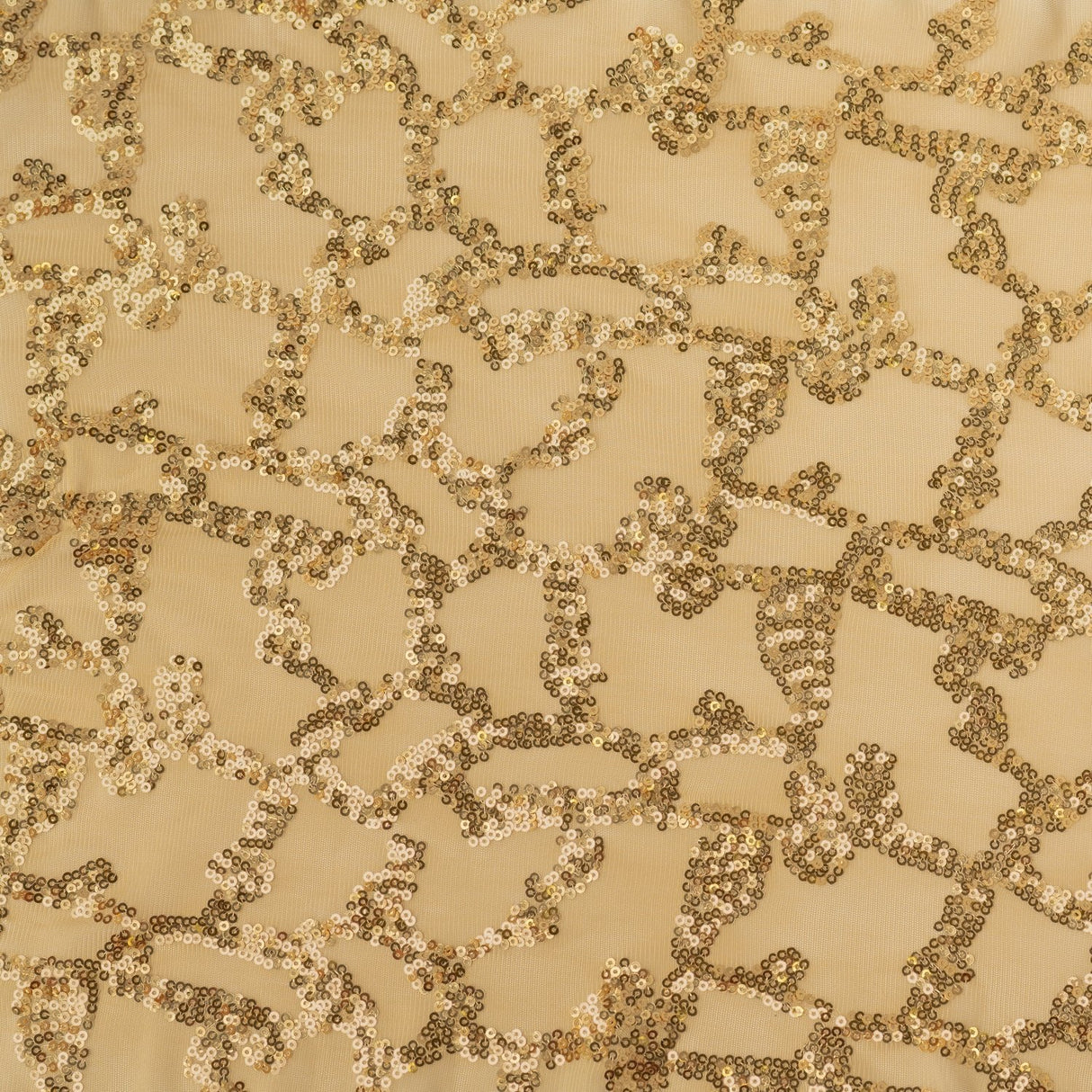 Toni Stretch Mesh Sequin Polyester Fabric - All-Over Sequin Mesh, 58/60" Width, 92% Polyester 8% Spandex, 1 Yard