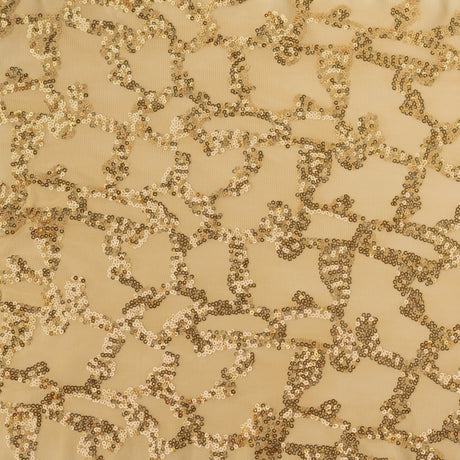 Toni Stretch Mesh Sequin Polyester Fabric - All-Over Sequin Mesh, 58/60" Width, 92% Polyester 8% Spandex, 1 Yard