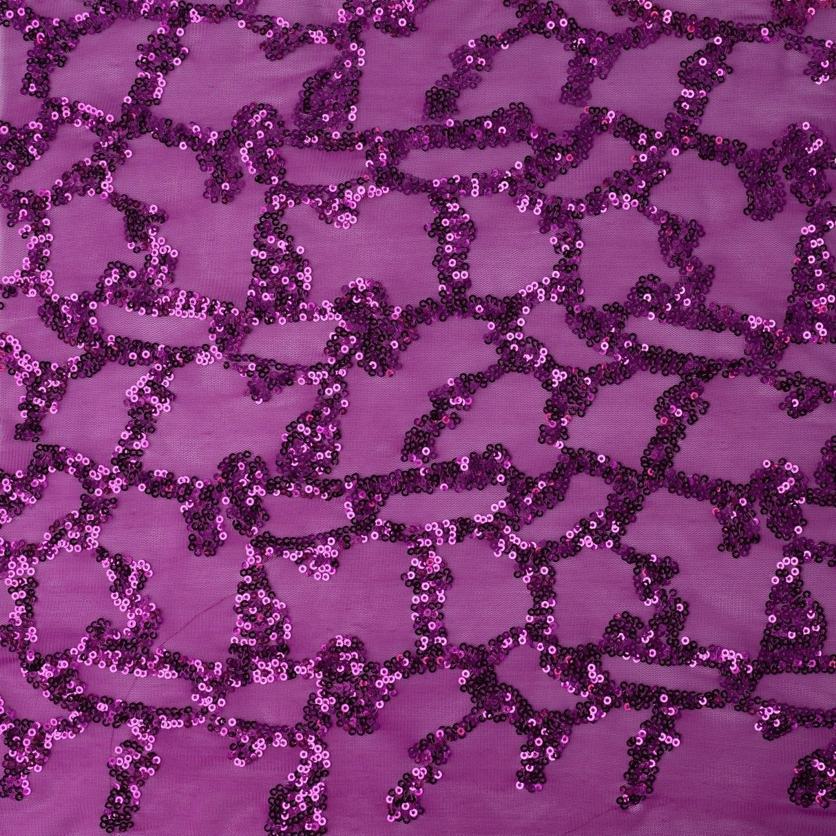 Toni Stretch Mesh Sequin Polyester Fabric - All-Over Sequin Mesh, 58/60" Width, 92% Polyester 8% Spandex, 1 Yard