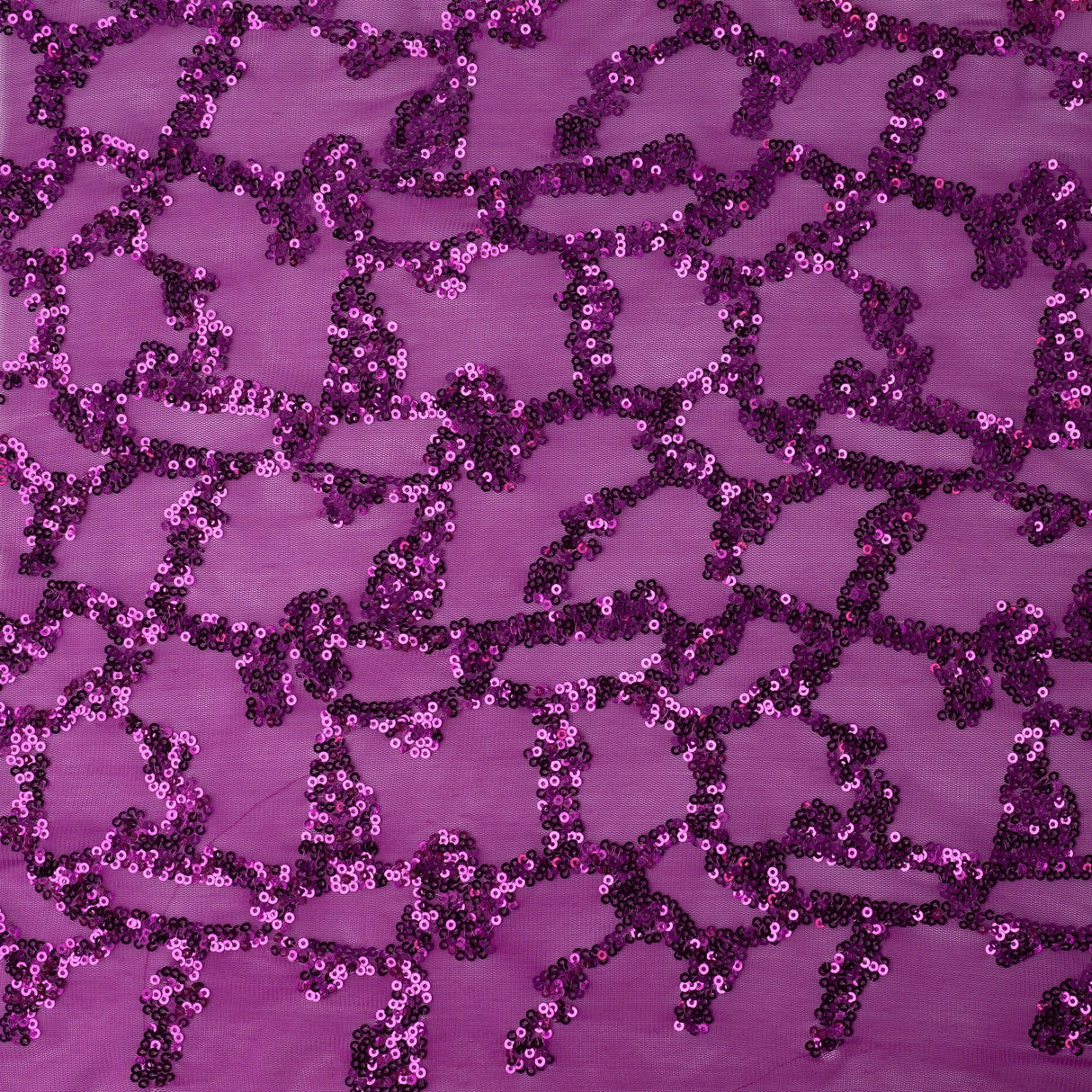 Toni Stretch Mesh Sequin Polyester Fabric - All-Over Sequin Mesh, 58/60" Width, 56" Usable Width, 208 GSM (1 Yard)