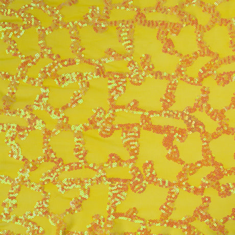 Toni Stretch Mesh Sequin Polyester Fabric - All-Over Sequin Mesh, 58/60" Width, 56" Usable Width, 208 GSM (1 Yard)