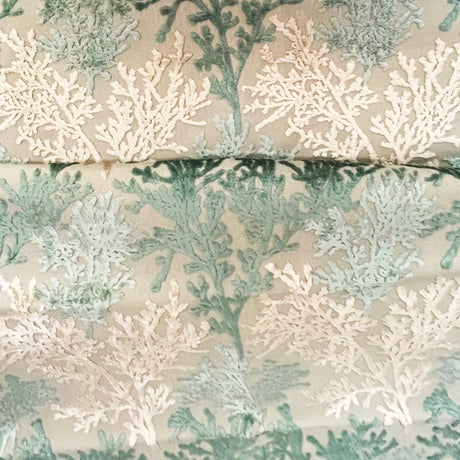 Cut Velvet Upholstery Fabric Barbados Coral Pattern