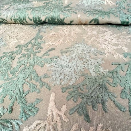 Cut Velvet Upholstery Fabric Barbados Coral Pattern