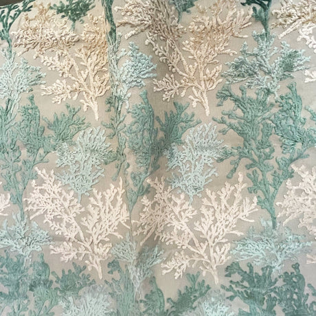 Cut Velvet Upholstery Fabric Barbados Coral Pattern