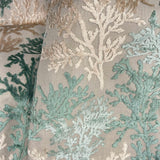 Cut Velvet Upholstery Fabric Barbados Coral Pattern