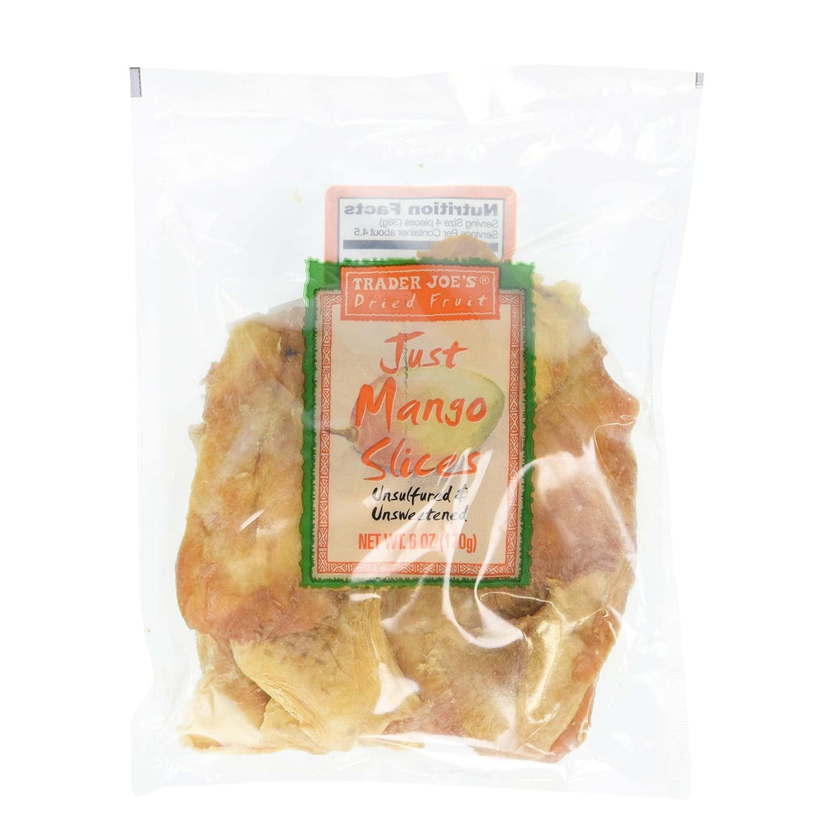 Trader Joe's Dried Fruit Just Mango Slices 6 ounces