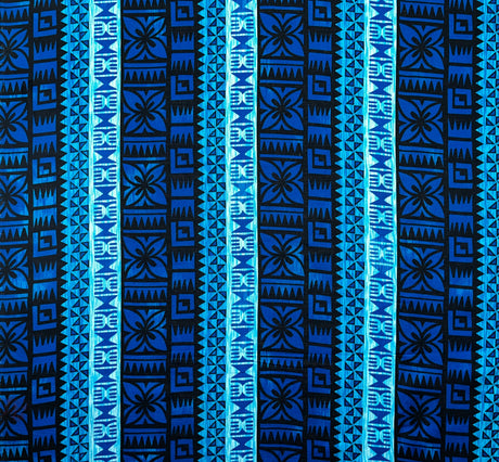 Traditional Fiji Cotton Fabric - Fijian Island Print, 45" Width (1 Yard)