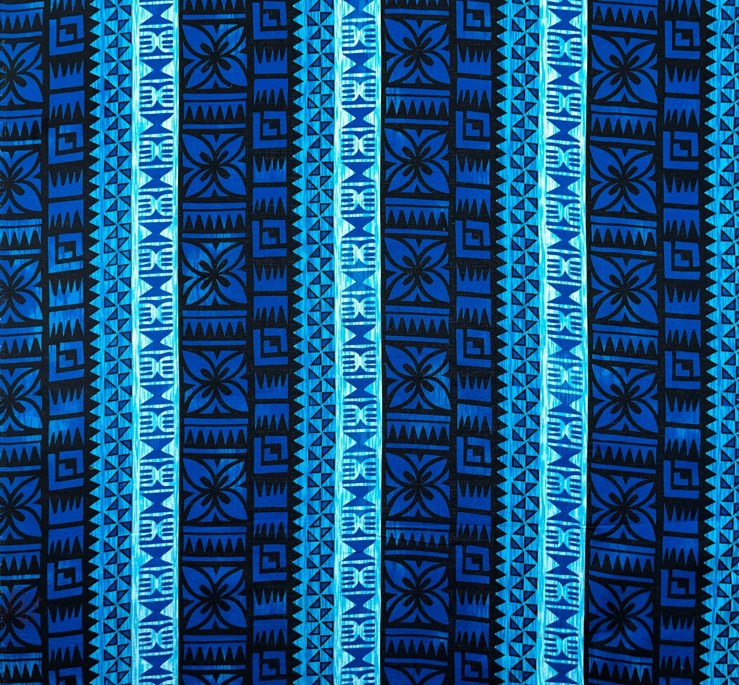 Traditional Fiji Cotton Fabric - Fijian Tapa Print, 45" Width (1 Yard)