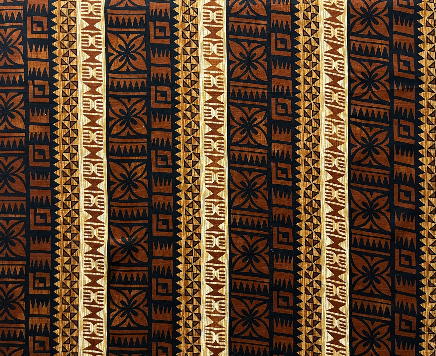 Traditional Fiji Cotton Fabric - Fijian Island Print, 45" Width (1 Yard)