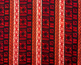 Traditional Fiji Cotton Fabric - Fijian Tapa Print, 45" Width (1 Yard)