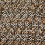 Traditional Polynesian Fijian Print Cotton Light Barkcloth Fabric - Polynesian Fijian Print, 45" Width (1 Yard)