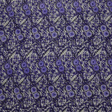 Traditional Polynesian Fijian Print Cotton Light Barkcloth Fabric - Multi Color Polynesian Print, 45" Width (1 Yard)