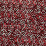 Traditional Polynesian Fijian Print Cotton Light Barkcloth Fabric - Polynesian Fijian Print, 45" Width (1 Yard)