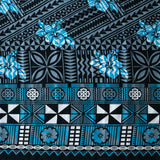 Cotton Fabric Traditional Polynesian Geometric Flower Design