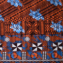 Cotton Fabric Traditional Polynesian Geometric Flower Design