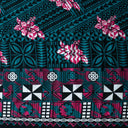 Cotton Fabric Traditional Polynesian Geometric Flower Design