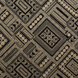 Traditional Polynesian Geometric Design Cotton Light Barkcloth Fabric - Brown, Dark Brown, 45" Width (1 Yard)