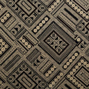 Traditional Polynesian Geometric Design Cotton Light Barkcloth Fabric - Brown, Dark Brown, 45" Width (1 Yard)