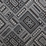 Traditional Polynesian Geometric Design Cotton Light Barkcloth Fabric - Brown, Dark Brown, 45" Width (1 Yard)