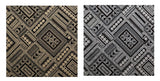 Traditional Polynesian Geometric Design Cotton Light Barkcloth Fabric - Brown, Dark Brown, 45" Width (1 Yard)