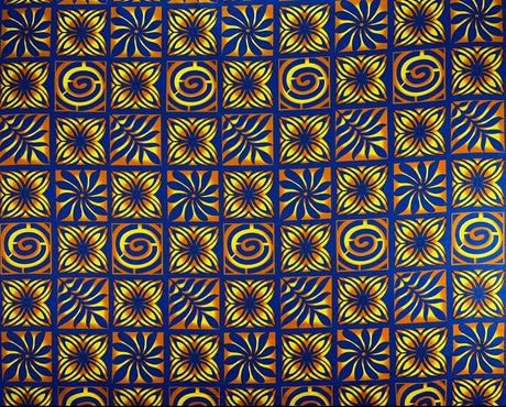 Traditional Polynesian Tapa Checkered Design Cotton Light Barkcloth Fabric - Fuchsia & Black, 45" Width (1 Yard)