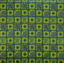 Cotton Light Barkcloth Polynesian Tapa Checkered Fabric