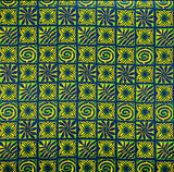 Traditional Polynesian Tapa Checkered Design Cotton Light Barkcloth Fabric - Fuchsia & Black, 45" Width (1 Yard)