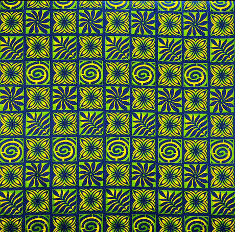Traditional Polynesian Tapa Checkered Design Cotton Light Barkcloth Fabric - Fuchsia & Black, 45" Width (1 Yard)