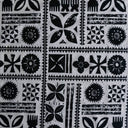 Traditional Polynesian Tapa Design Cotton Fabric - White/Red, 45" Width (1 Yard)