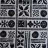 Traditional Polynesian Tapa Design Cotton Fabric - White/Red, 45" Width (1 Yard)