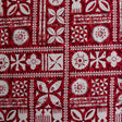 Traditional Polynesian Tapa Design Cotton Fabric - White/Red, 45" Width (1 Yard)