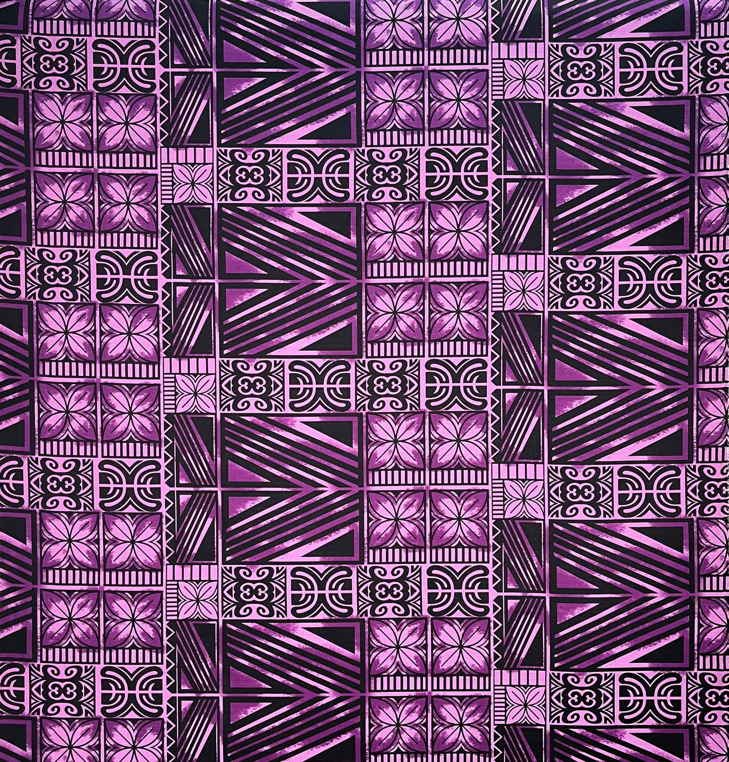 Cotton Barkcloth Fabric Traditional Polynesian Tapa Print