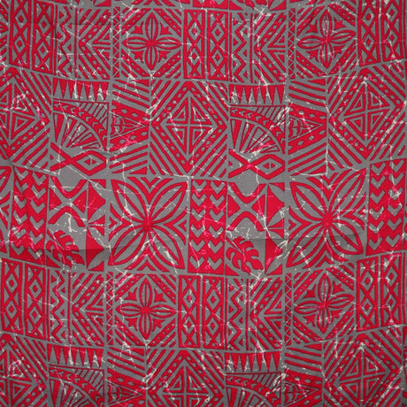 Cotton Barkcloth Polynesian Tapa Print Fabric