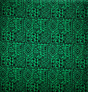 Traditional Polynesian Tapa Light Barkcloth Fabric - Multi Color Polynesian Print, 45" Width (1 Yard)