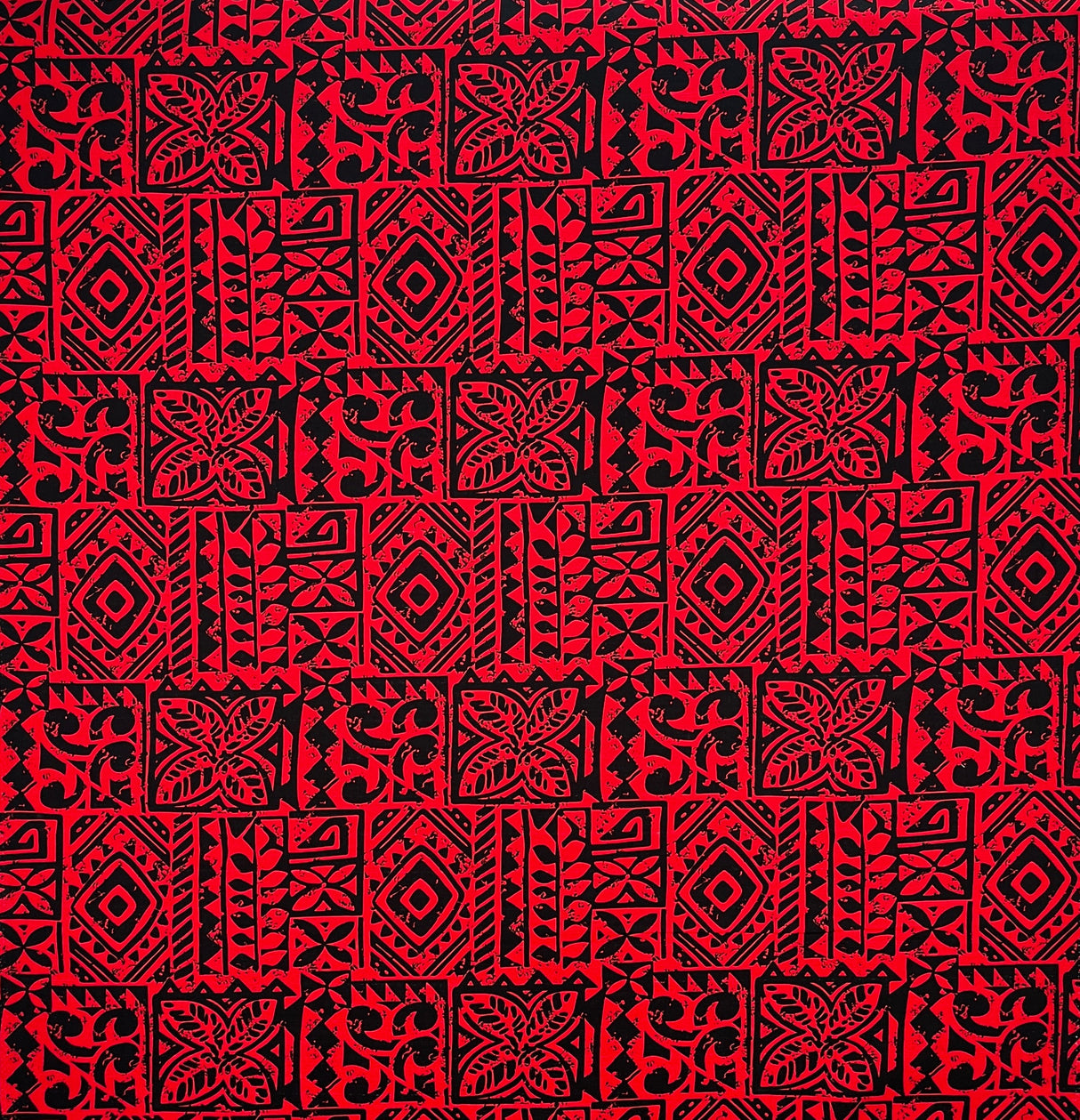 Cotton Barkcloth Fabric Traditional Polynesian Tapa Print