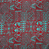 Cotton Barkcloth Polynesian Tapa Print Fabric